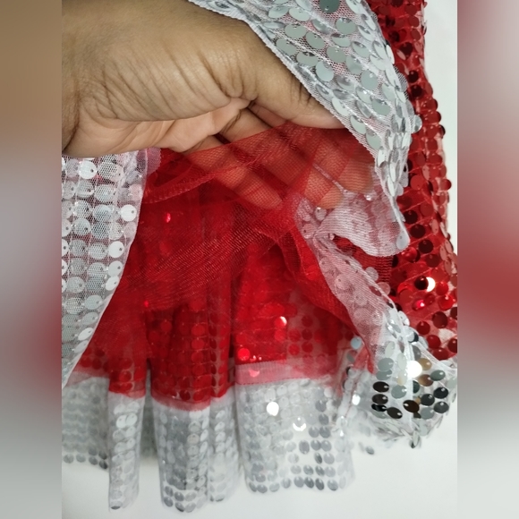 Sequined Santa Tutu Christmas Skirt One Size With Tags - Picture 5 of 7